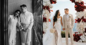 Pernikahan Sabronzo dan Dash Berlin: Pasangan Anggun Berbusana Melayu Putih