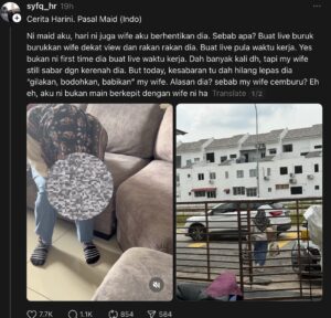 Pembantu Rumah Buat Live Hina Majikan, Diberhentikan Serta Merta