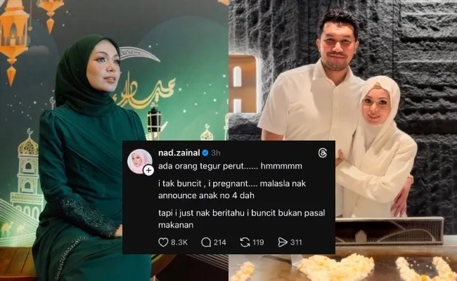 “Saya Bukan Buncit, Saya Pregnant”, Nad Zainal Umum Hamil Anak Keempat