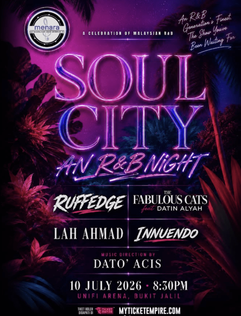 Konsert ‘Soul City’ Satukan Ruffedge, Innuendo, Lah Ahmad & The Fabulous Cats Dalam Satu Malam Penuh Nostalgia!